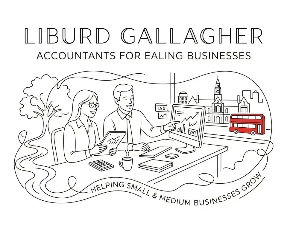 Cartoon Image of accountants advising clients